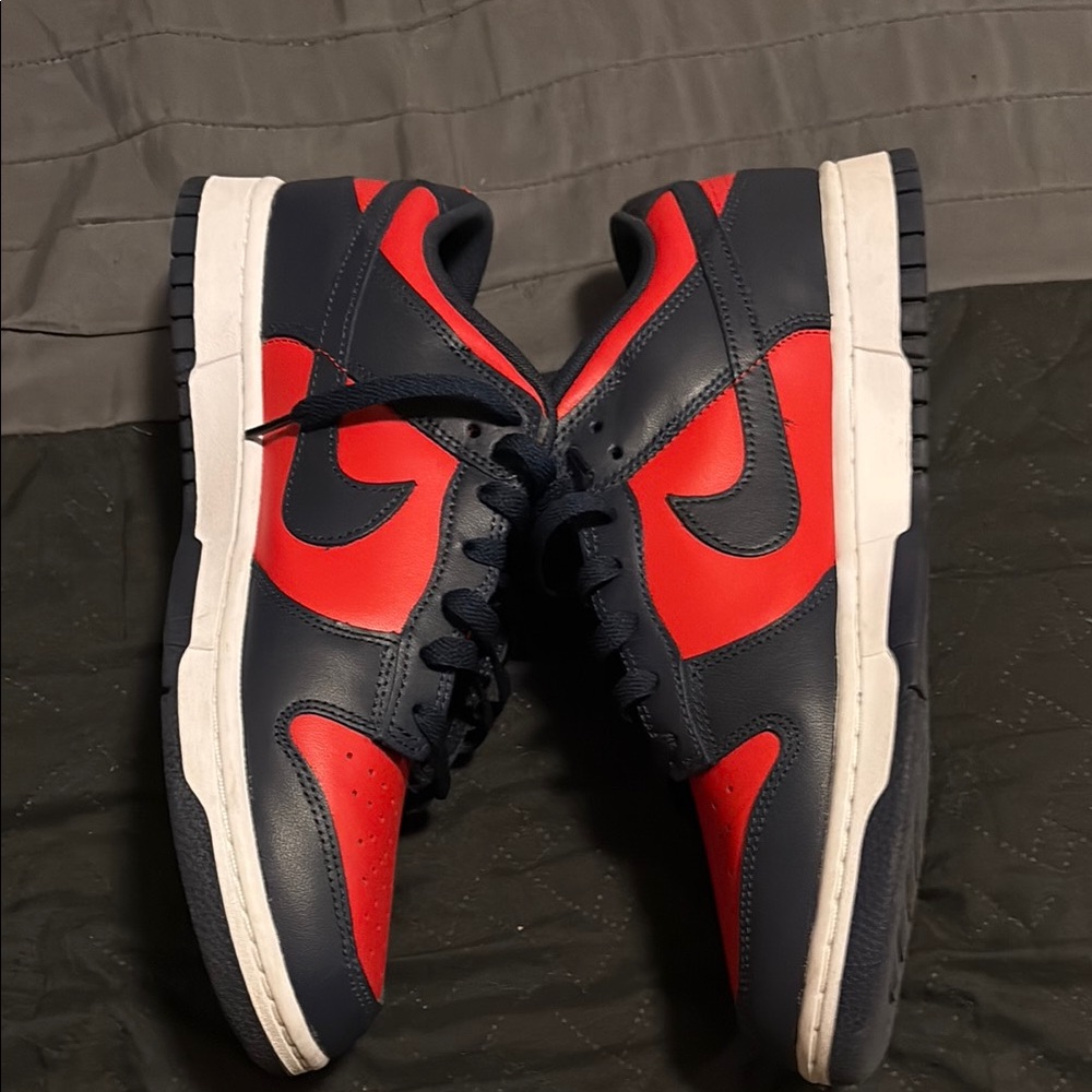 Navy Blue & Red Nike Dunks - Picture 3 of 3
